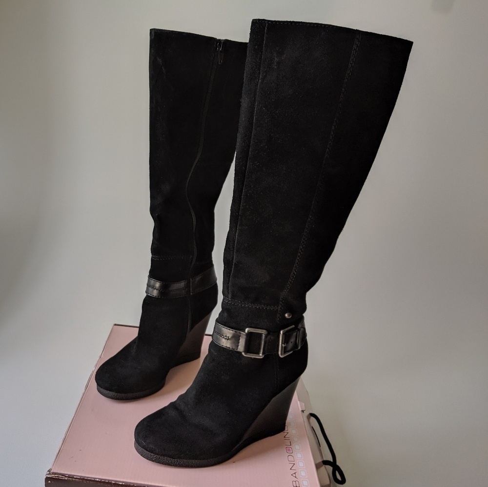 Bandolino high boots black suede - Picture 4 of 7